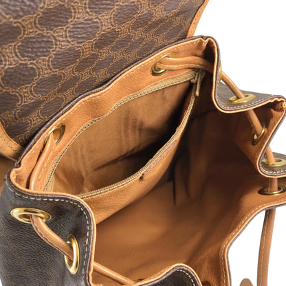 CELINE Macadam Gancini Backpack Brown Vintage mf5k3j