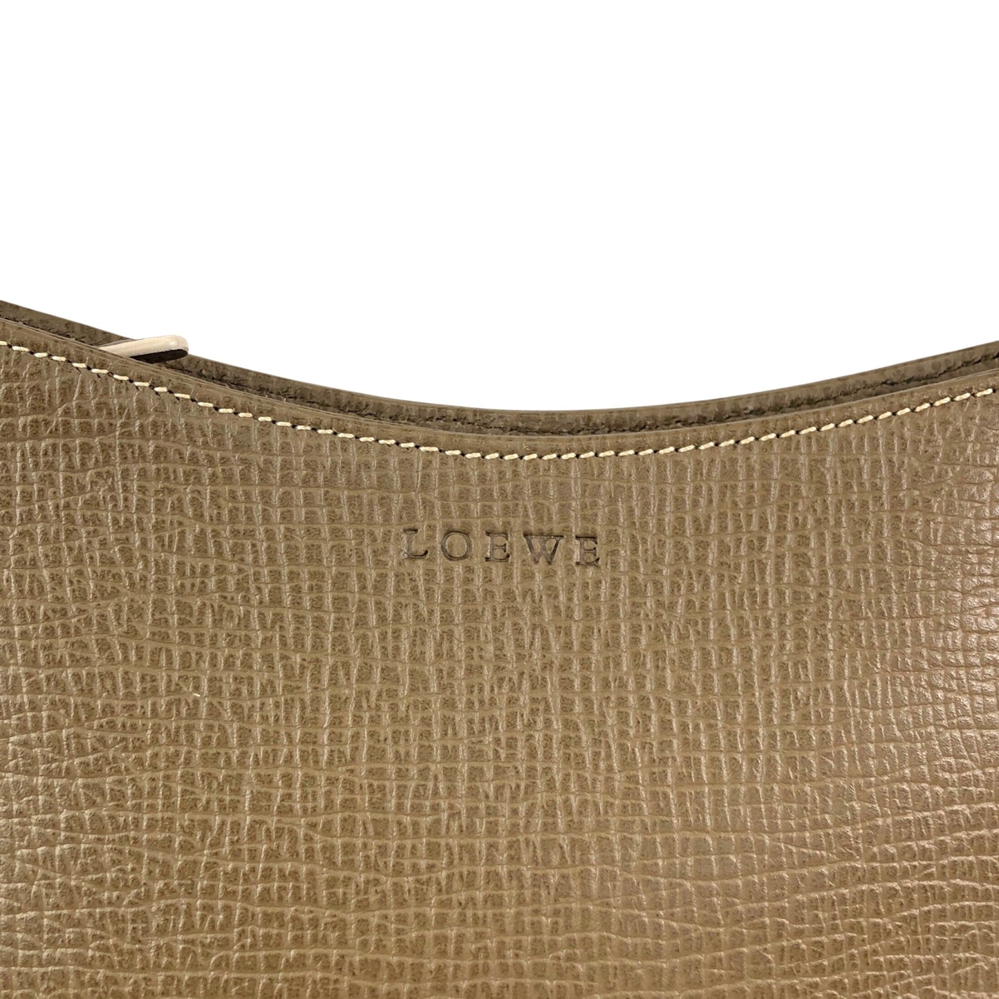 LOEWE Logo Embossed Handbag Brown Vintage p88ju4