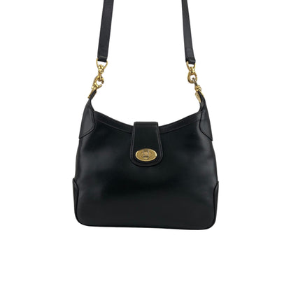 CELINE Blason Turn Lock Shoulder bag Black Vintage rpzpkc