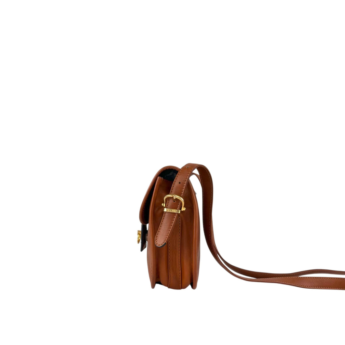 CELINE Gancini Shoulder bag Brown Vintage myaerh