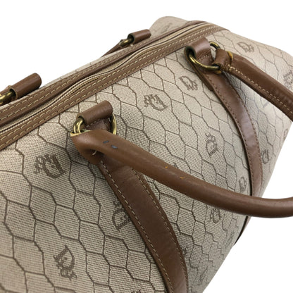 Christian Dior Honeycomb Pattern Handbag Boston bag Beige Vintage y2sxs7