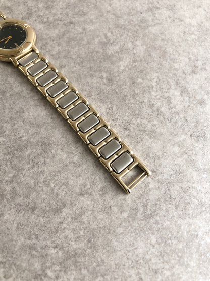 Yves Saint Laurent Quartz Watch Silver Gold 2200-229789Y Vintage ss777s