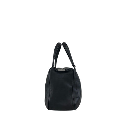 CHANEL Chocolate Bar Handbag Boston bag Black Vintage 6yfva8