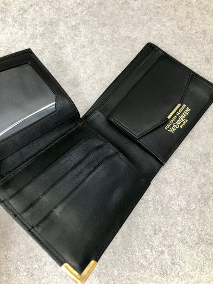 Yves Saint Laurent Folded Wallet Black Vintage w3zyzd