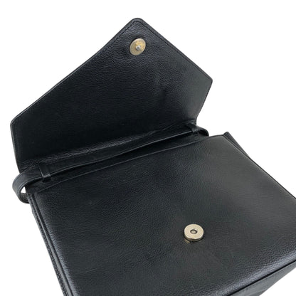 Yves Saint Laurent YSL Logo Shoulder bag Black Vintage p5pe7i