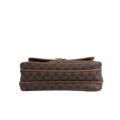 CELINE Macadam Triomphe Shoulder bag Brown Vintage 8c7giv