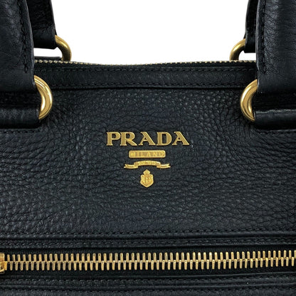 PRADA Logo Two-way Handbag Shoulder bag Black Vintage bwhz6p