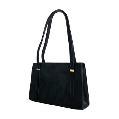GUCCI Metal Clasp Totebag Black Vintage mzwmr5