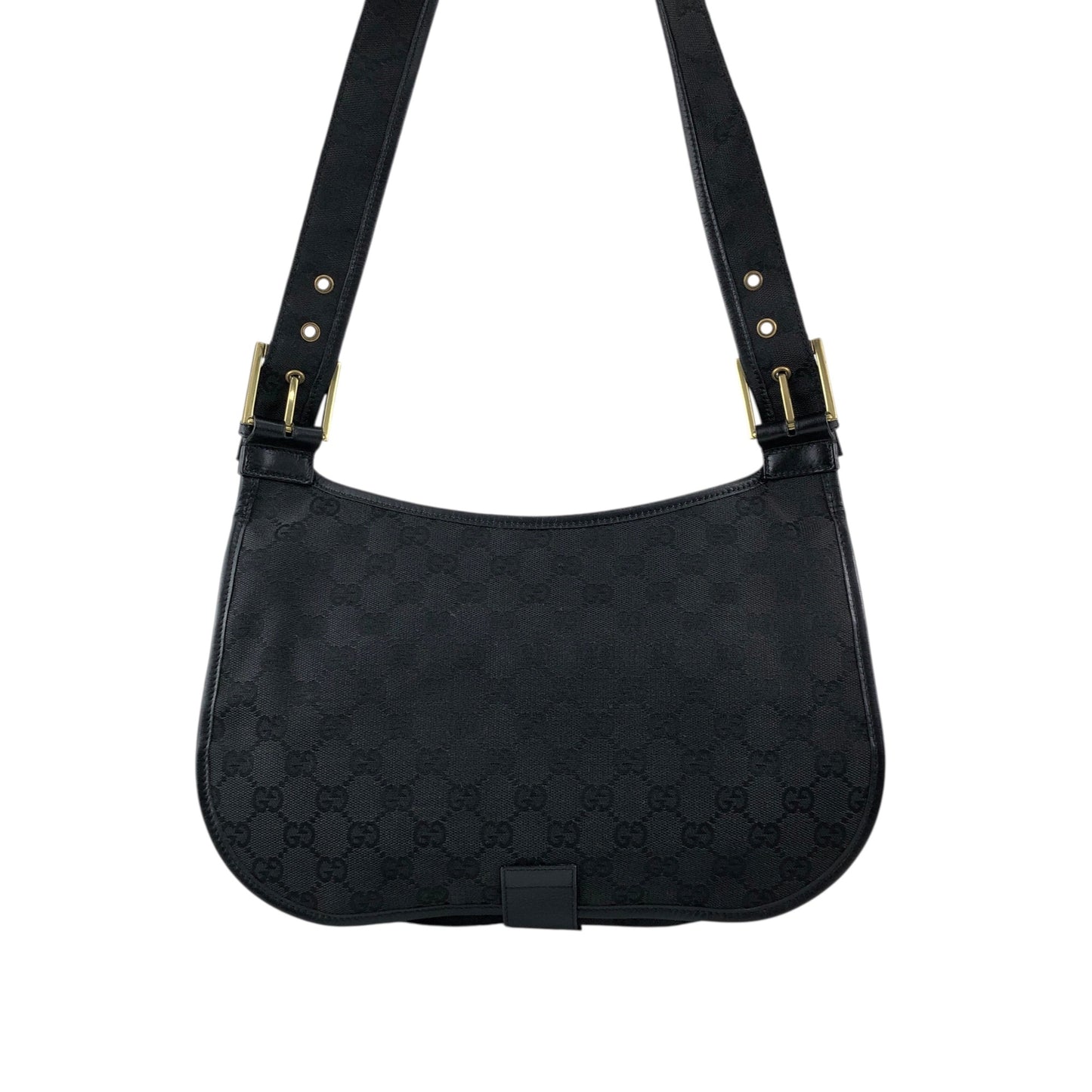 GUCCI GG Canvas Shoulder bag Black Vintage p4jxj7