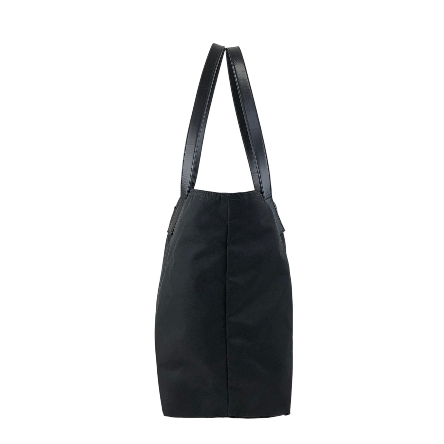 PRADA Tessuto Triangle Logo Totebag Black Vintage naaxd3