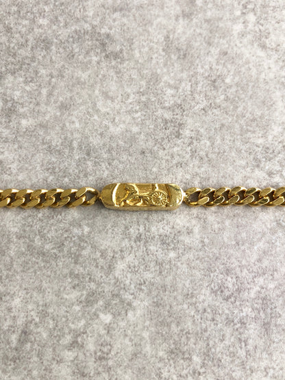 CELINE Horse Carriage Bracelet Gold Vintage reb2u4