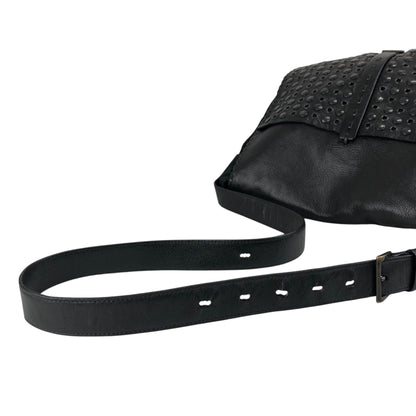 PRADA Triangle Logo Shoulder bag Black Vintage g37esw