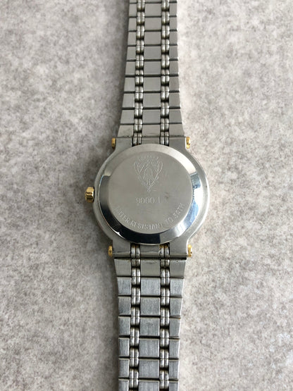 GUCCI GG Motif Watch Silver×Gold 9100L Vintage vgjnar