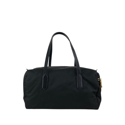 PRADA Logo Small Boston bag Handbag Black Vintage 754ve8