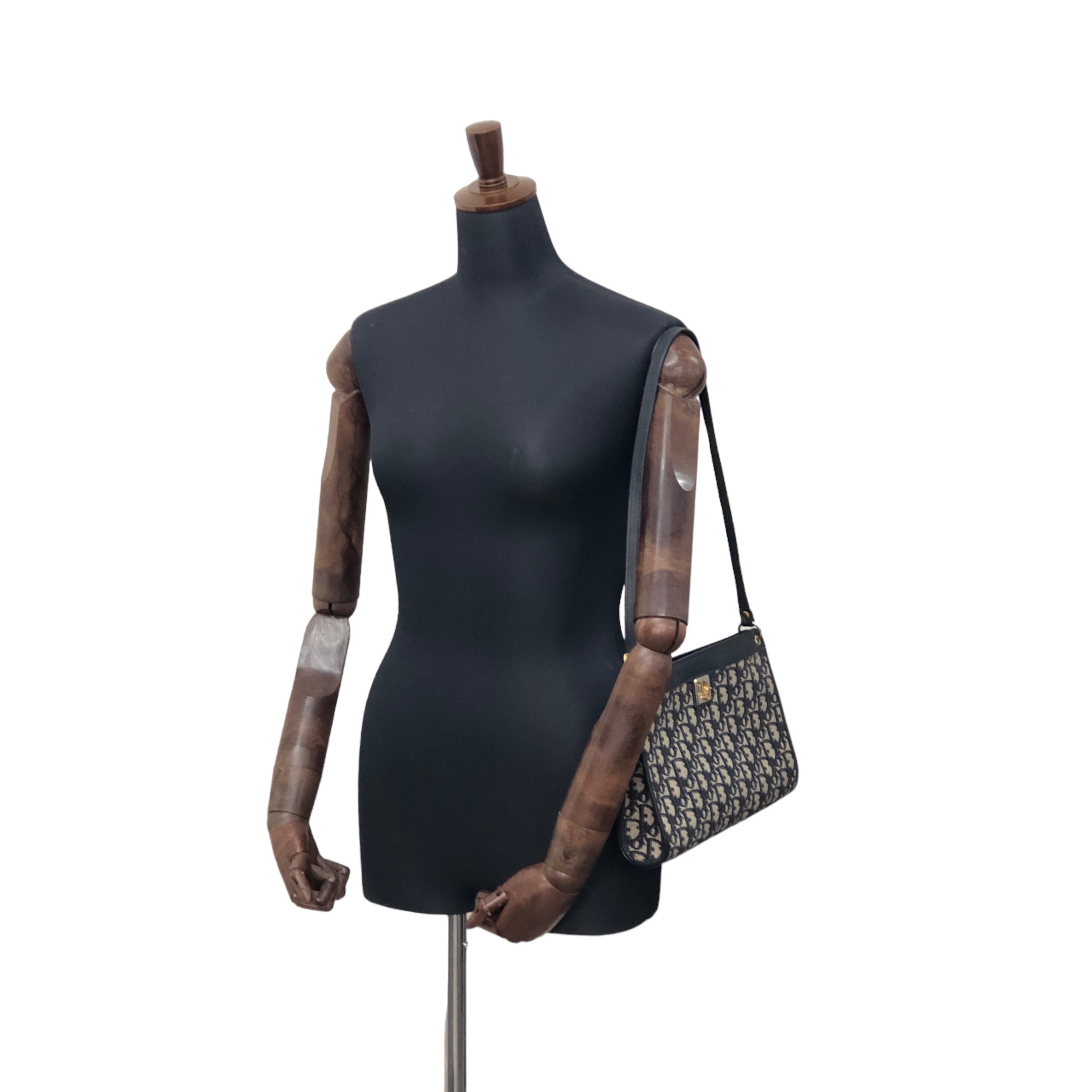 Christian Dior Trotter Jacquard Leather Shoulder bag Navy Christian Dior Trotter Jacquard Leather Shoulder bag Navy