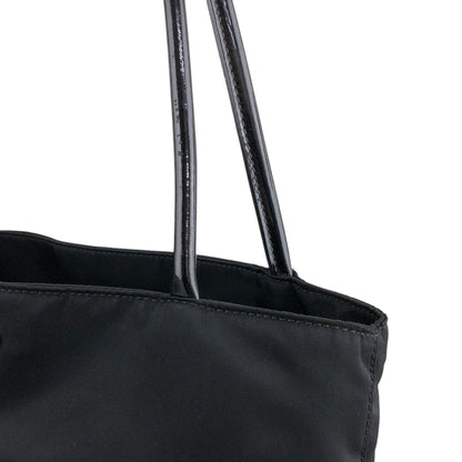 PRADA Tessuto Triangle Logo Totebag Black Vintage bsmm74