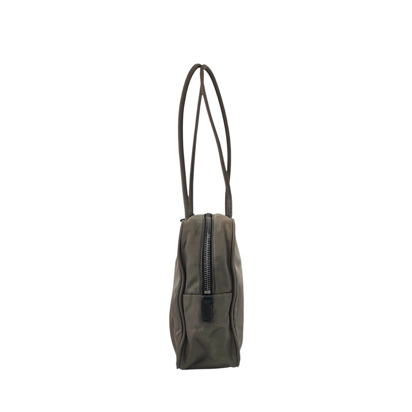 PRADA Tessuto Triangle Logo Totebag Gray Vintage 687jiy