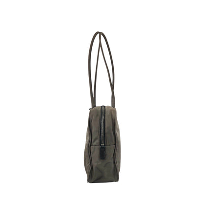 PRADA Tessuto Triangle Logo Totebag Gray Vintage 687jiy