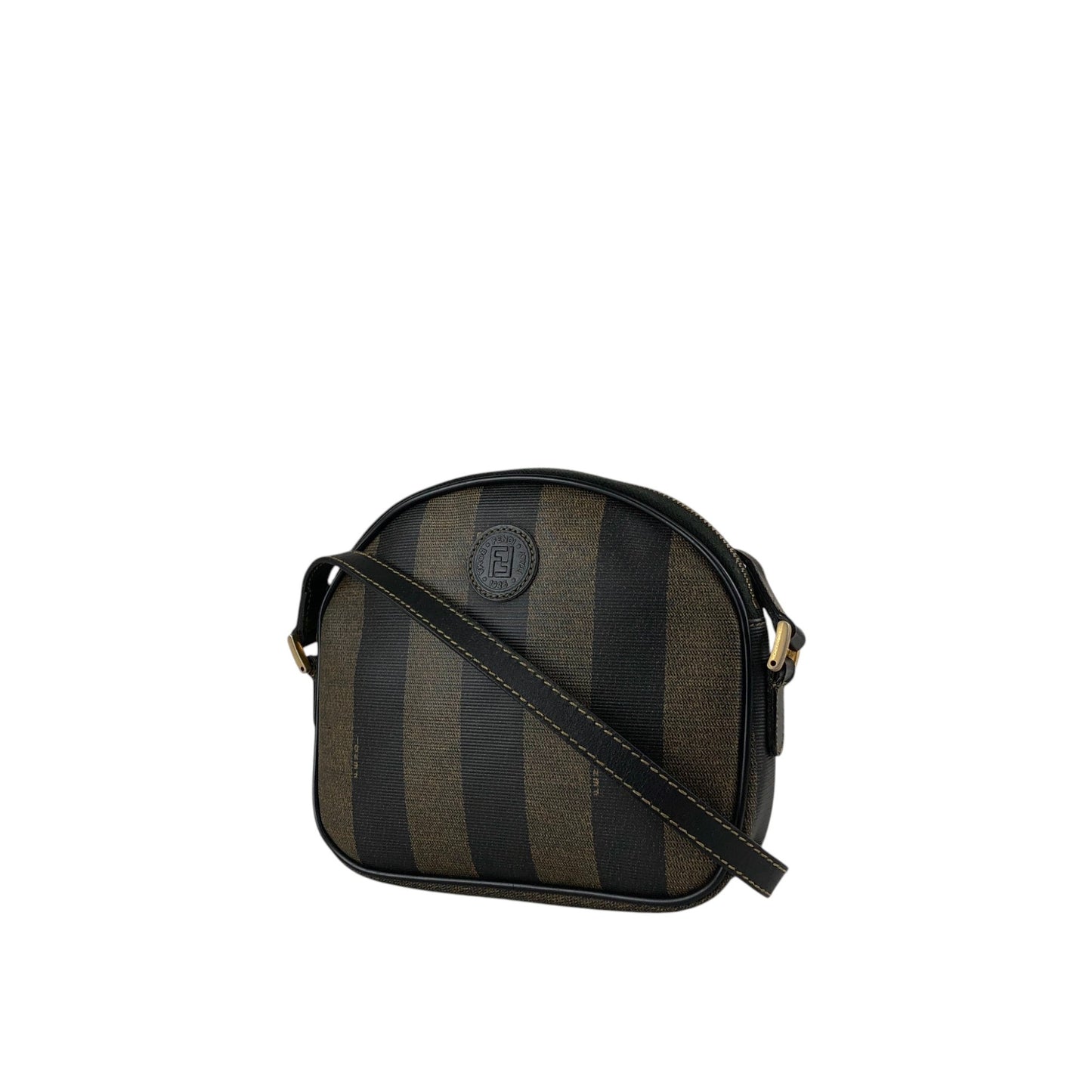 FENDI Pecan Logo Shoulder bag Brown Vintage z2xd4a