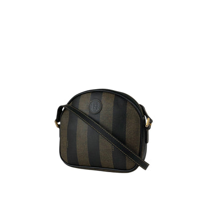 FENDI Pecan Logo Shoulder bag Brown Vintage z2xd4a