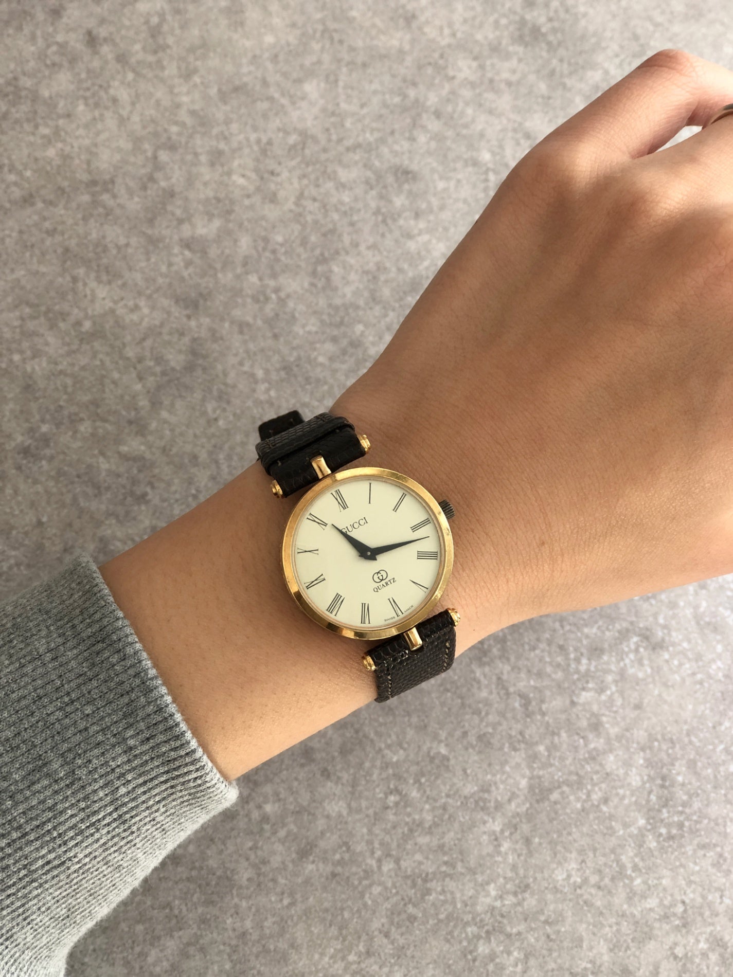 GUCCI Quartz Watch Brown Vintage k6esmt