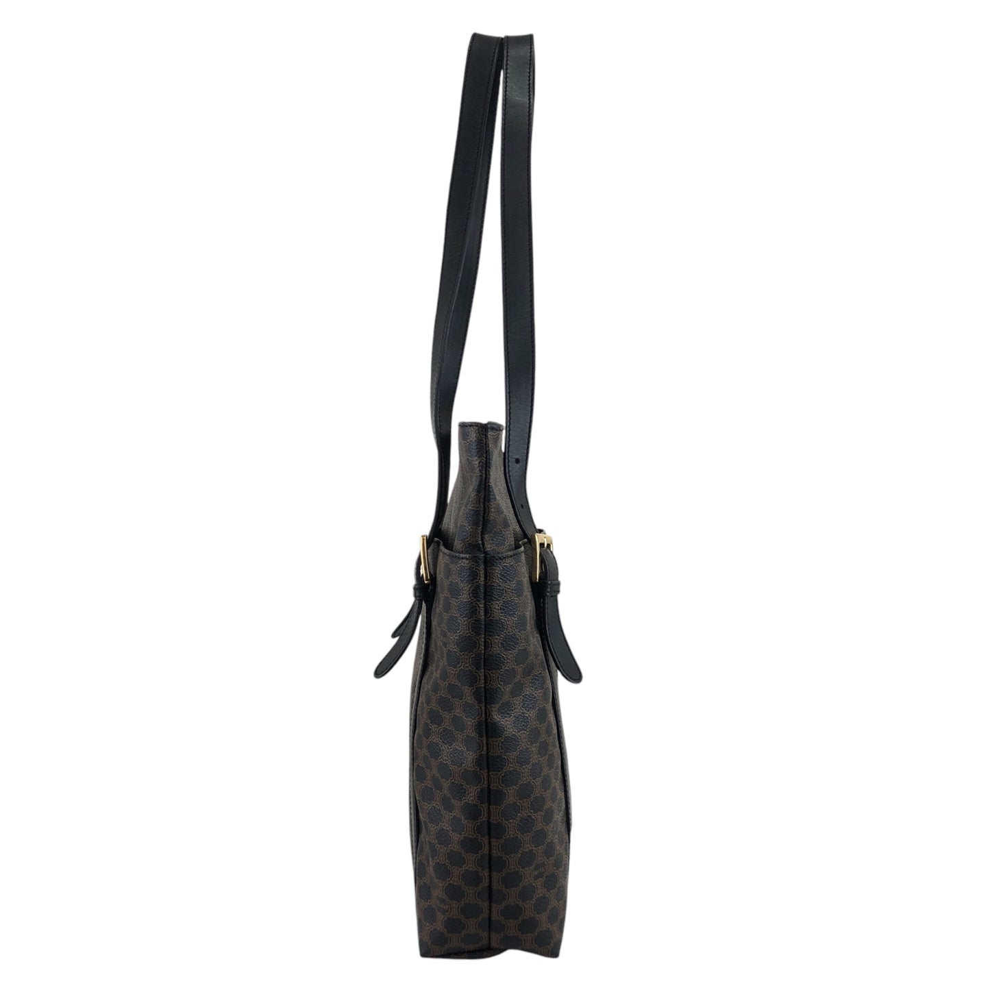 CELINE Macadam Shoulder bag Black Vintage xhkb75
