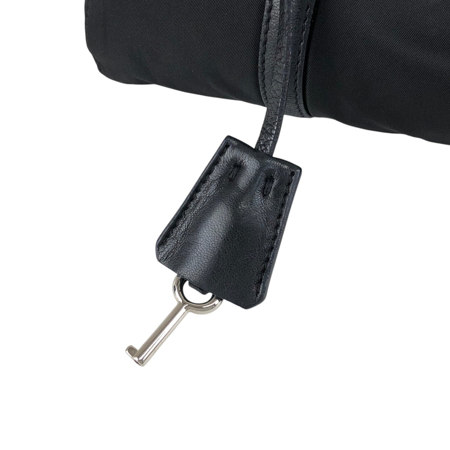 PRADA Triangle Logo Front Lock Totebag Black Vintage dggbp5
