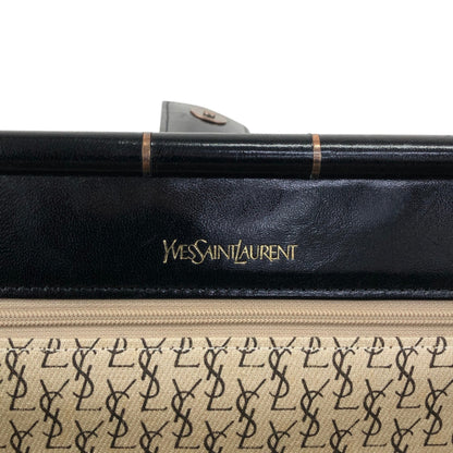 Yves Saint Laurent YSL Logo Bias Stitch Clutch bag Black Vintage nx3mxp