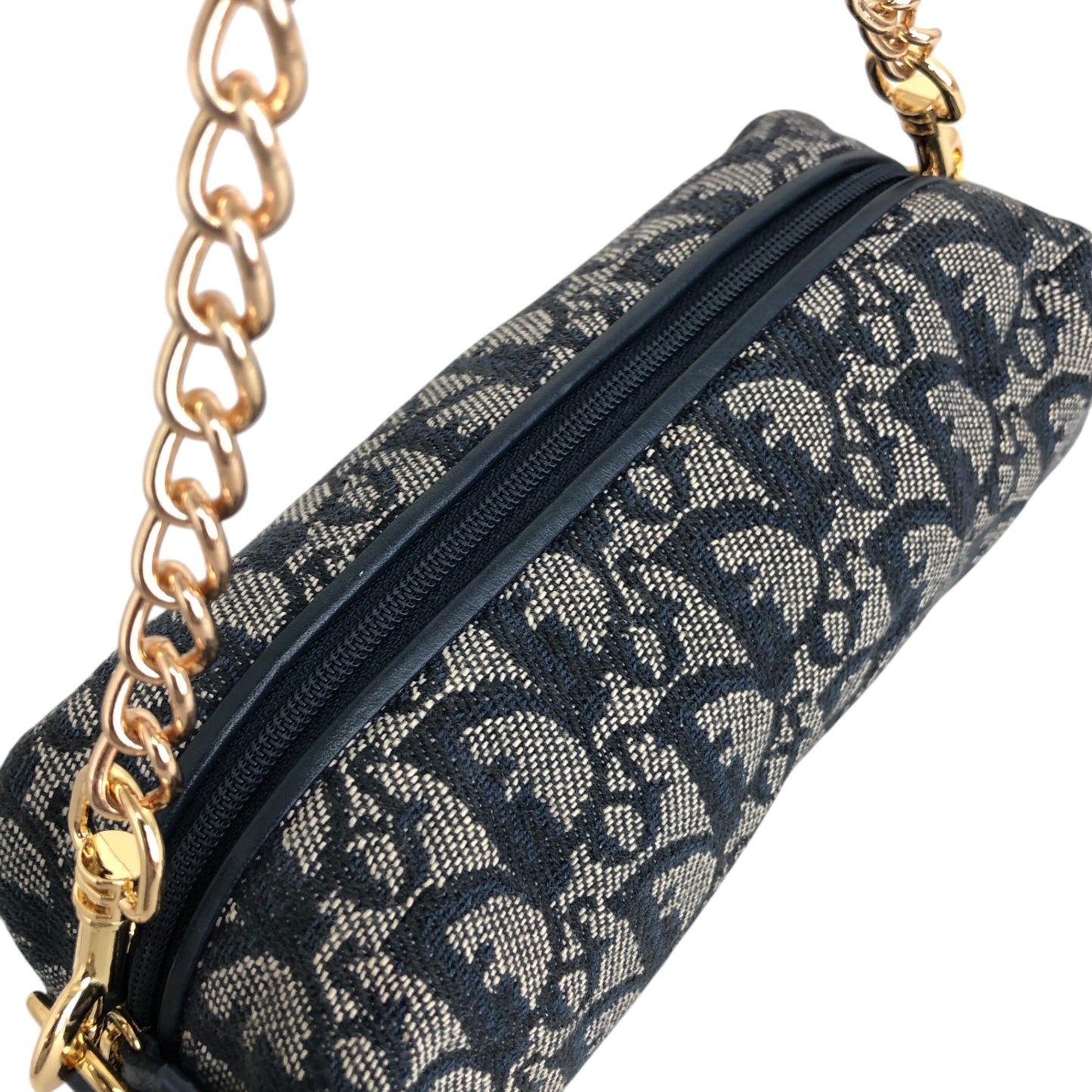 Christian Dior Trotter Chain Handle Handbag Navy Vintage 6gtna4