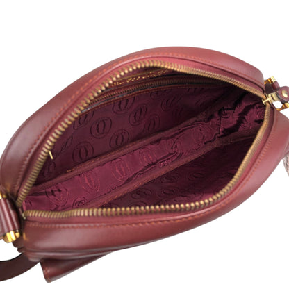 Cartier Logo Shoulder bag Bordeaux Vintage vfnedy