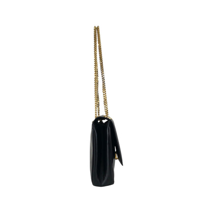 CELINE Blason Chain Shoulder bag Black Vintage gpayic