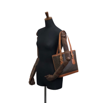 CELINE Macadam Blason Handbag Totebag Brown Vintage kyi4km
