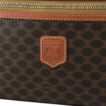 CELINE Macadam Blason Two-way Handbag Shoulder bag Vanity bag Brown Vintage t7yhbd