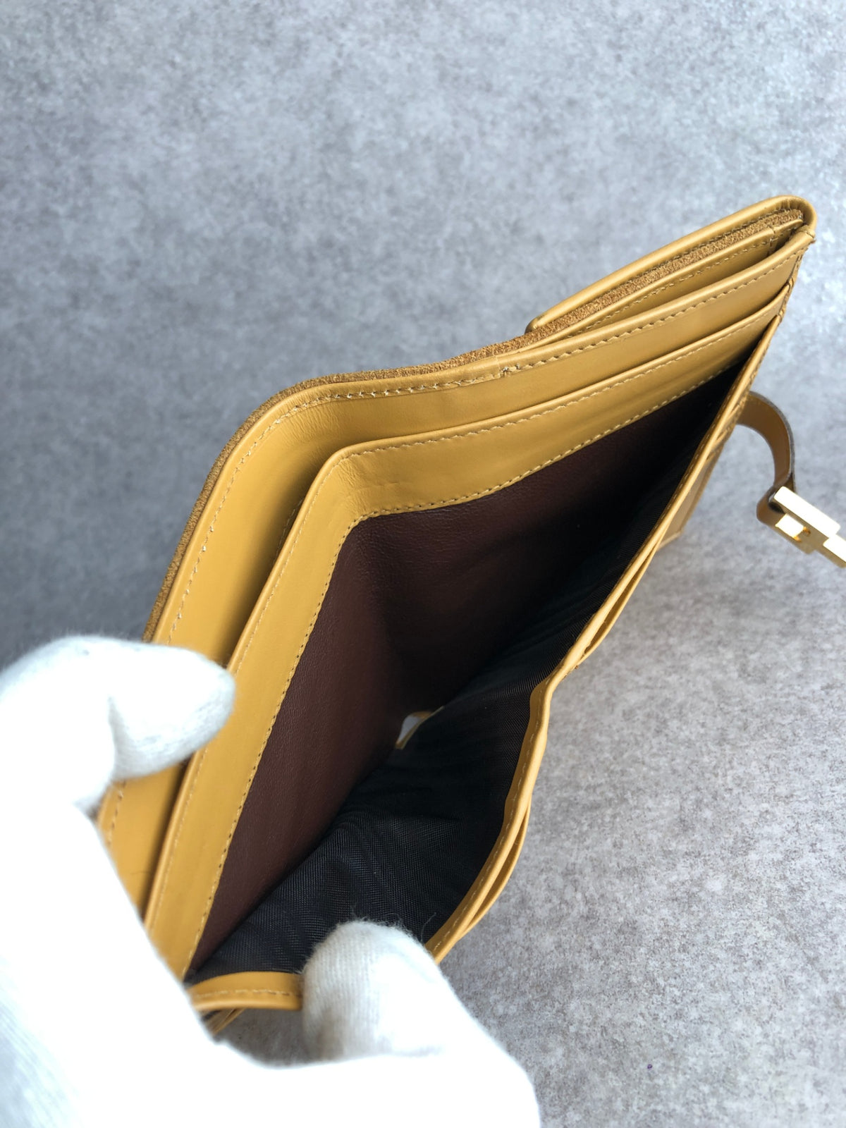 GUCCI Jackie Folded Wallet Brown Vintage izy4bh