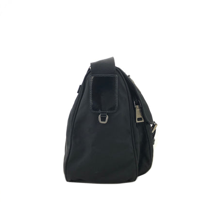 PRADA Triangle Logo Logo Motif Nylon Shoulder bag Black Vintage drwpjp