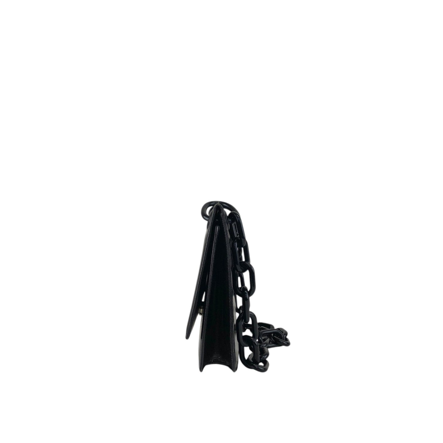 PRADA Logo Chain Shoulder bag Black Vintage vksien