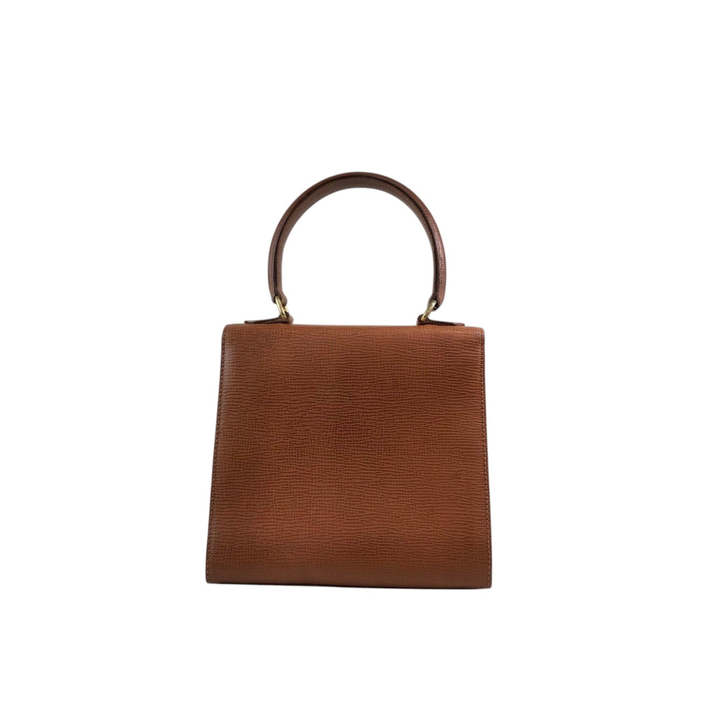 CELINE Gancini Two-way Handbag Shoulder bag Brown Vintage er5nhw
