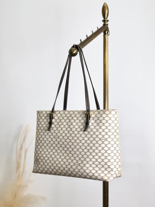 CELINE Macadam Totebag White Vintage 24apda