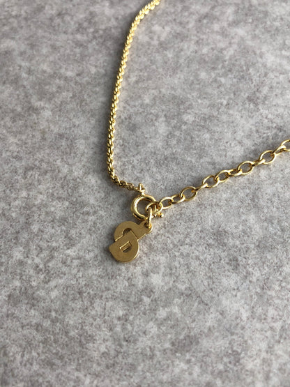 Christian Dior Logo Motif Necklace Gold Vintage eg2c2f