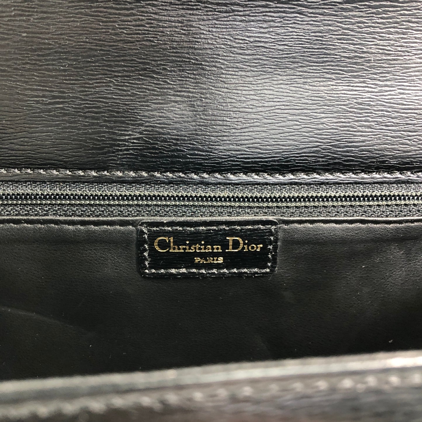 Christian Dior CD Logo Shoulder bag Black Vintage 28ek6f