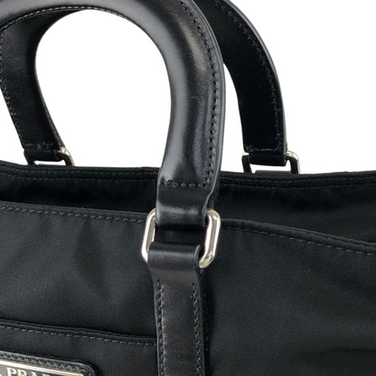 PRADA Tessuto Triangle Logo Two-way Handbag Shoulder bag Black Vintage xd7tr6