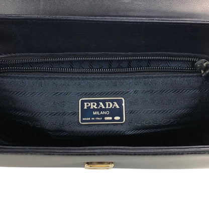 PRADA Logo Chain houlder bag Black Vintage 8snhrv