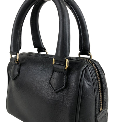CELINE Two-way Handbag Shoulder bag Black Vintage 2j4avv