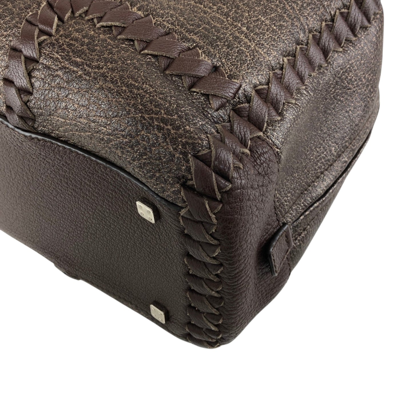 LOEWE Amazona28 Anagram Handbag Boston bag Brown Vintage hyvv3u