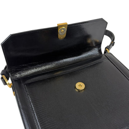 Yves Saint Laurent YSL Logo Shoulder bag Black Vintage 8mrrci