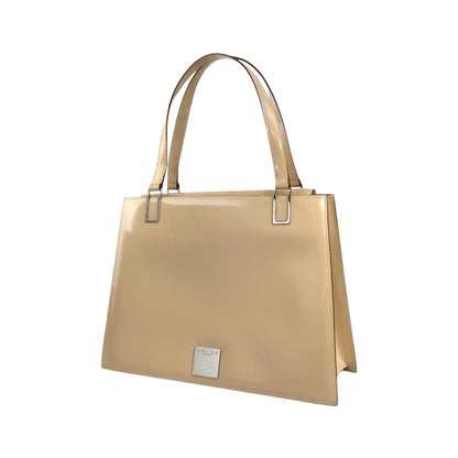CELINE Logo Two-way Handbag Shoulder bag Beige Vintage nb66wk