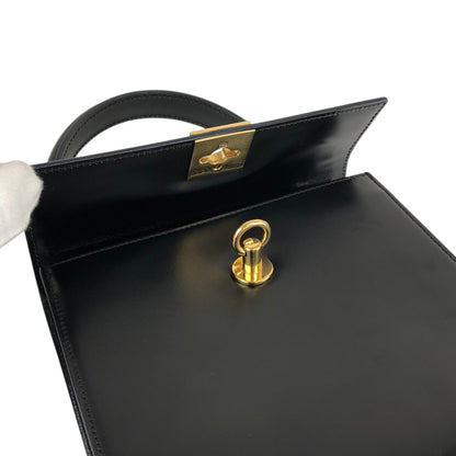 CELINE Gancini Chain Two-way Handbag Shoulder bag Black Vintage ydzyn7