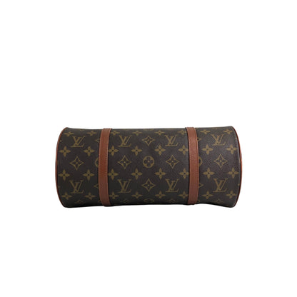 LOUIS VUITTON Monogram Handbag Pouch Brown Vintage 537a4y