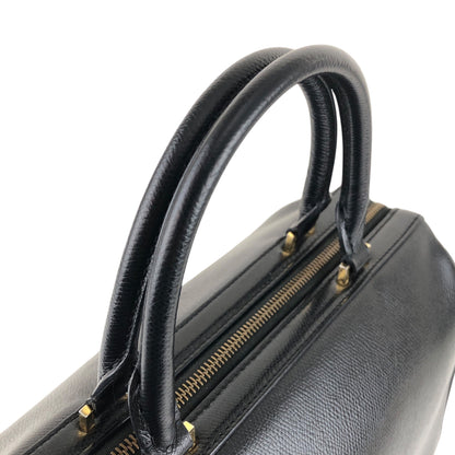 CELINE Logo Two-way Boston bag Shoulder bag Black Vintage 5423tg