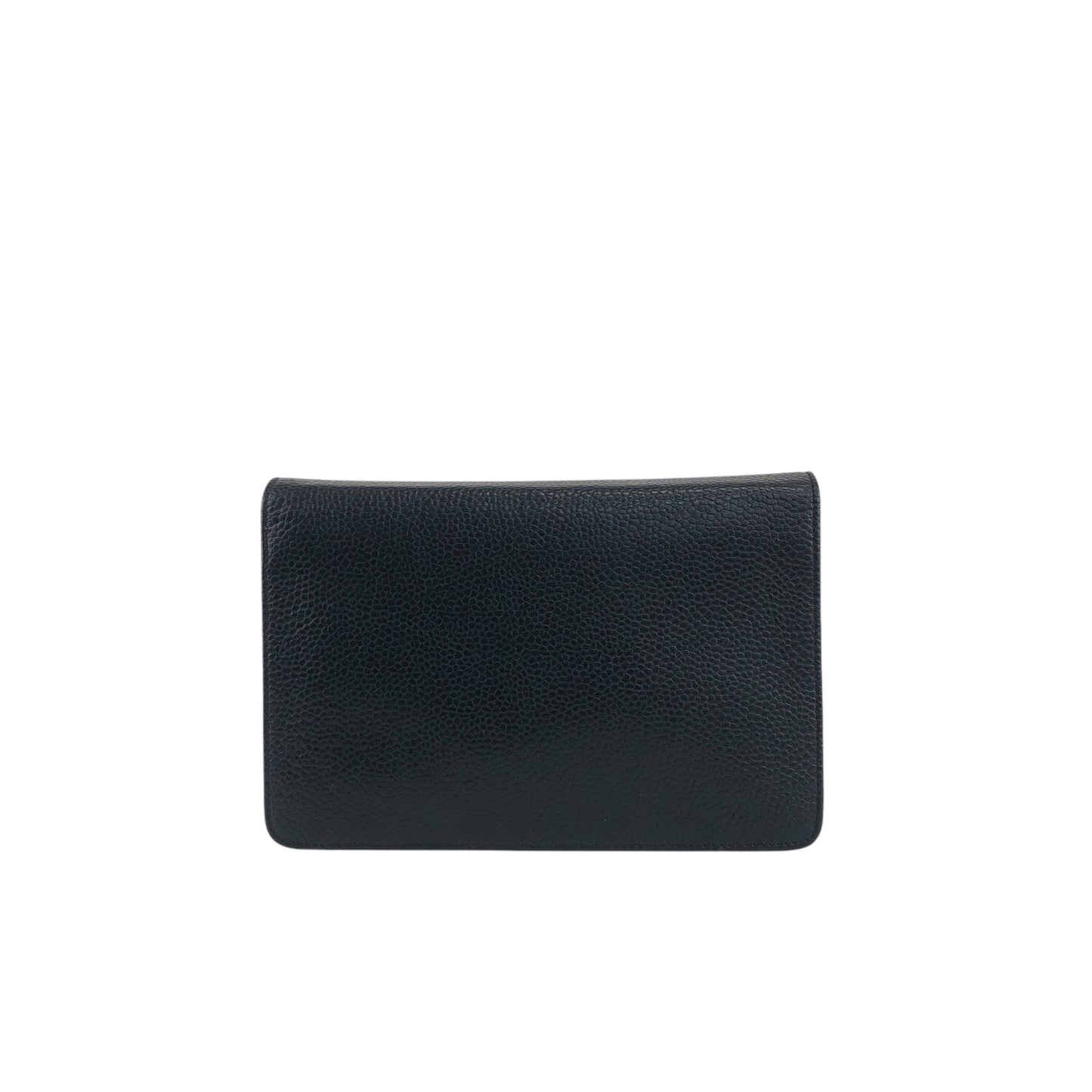 Christian Dior CD Logo Chain Shoulder bag Black Vintage iiv2uk